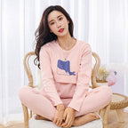 Spring And Autumn Pure Cotton Confinement Wear Maternity Nursing Pajamas