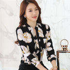 Women's Korean-style Long-sleeved Chiffon Shirt