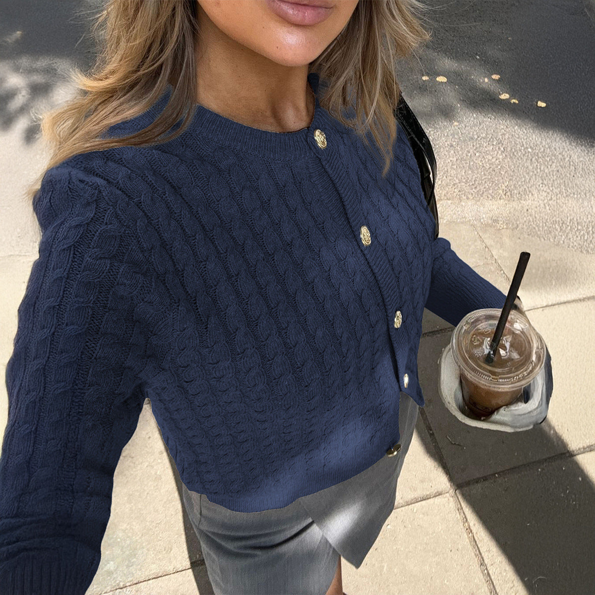 Casual Style Solid Color T-shirt Sweater Women